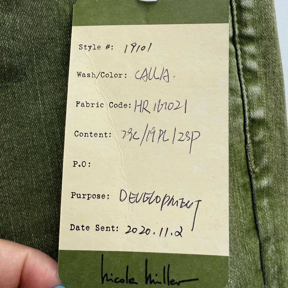 Nicole Miller Artelier Green Flare Jeans Size 27 - Picture 6 of 11